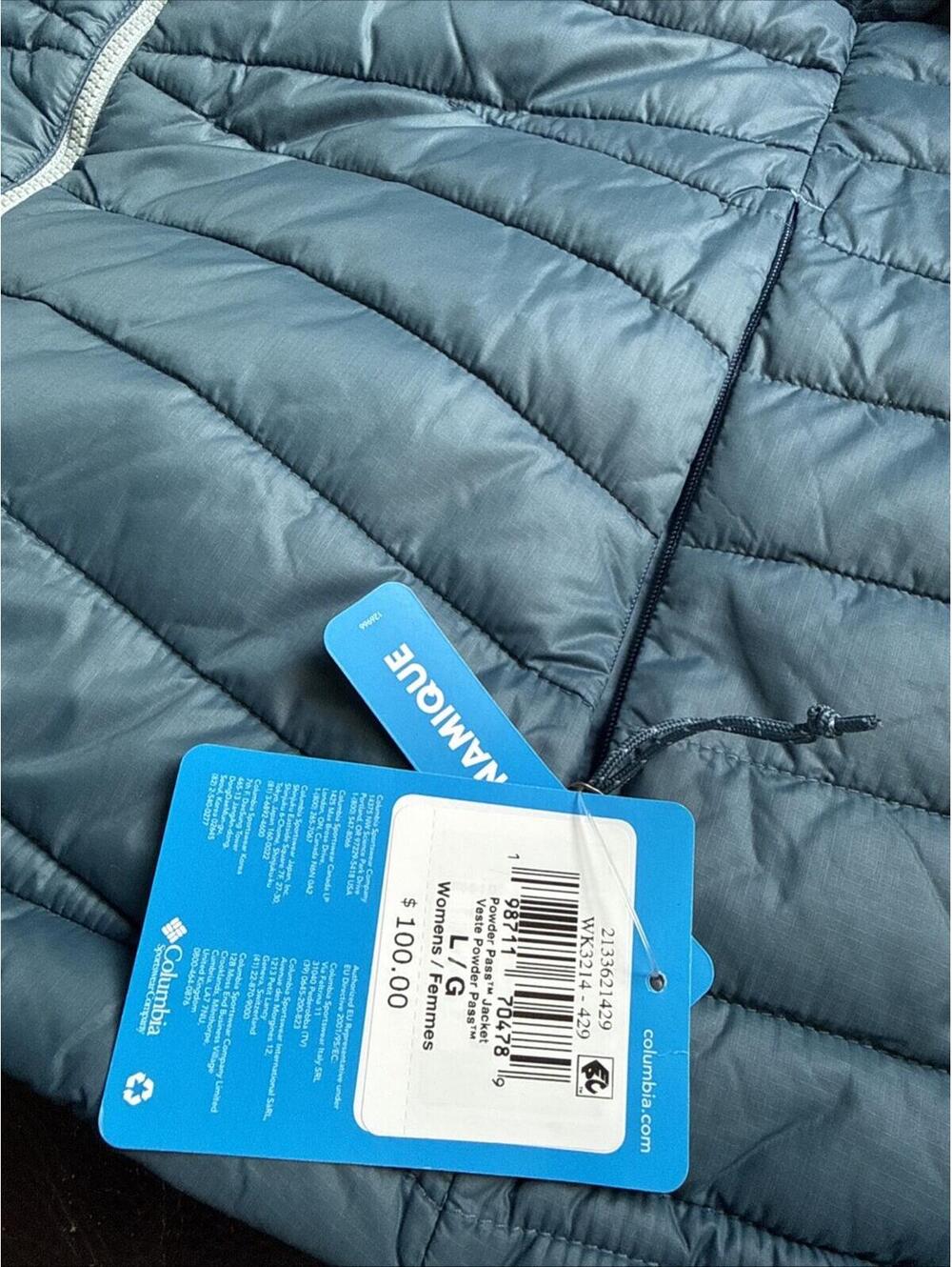 $100 Columbia Womens Powder Pass Puffer Jacket Ever Blue Women’s XXL - Picture 8 of 8